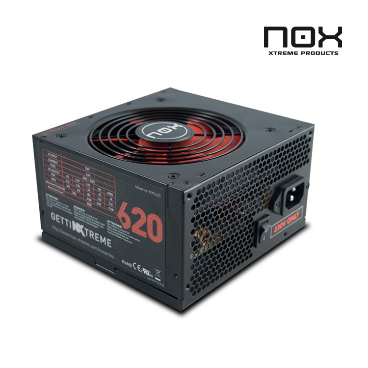 Fuente Nox Nx Series 620w Pfc Activo 120 Red Fan